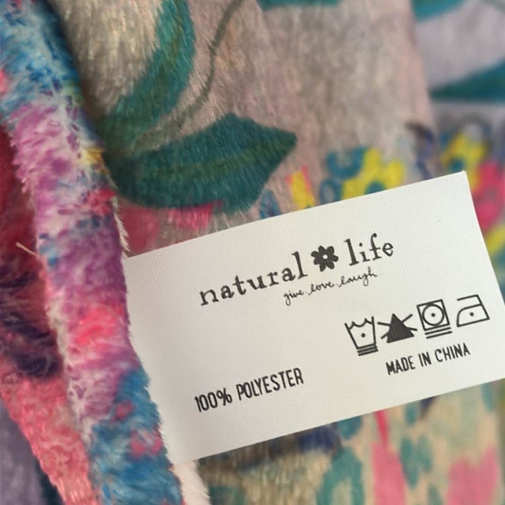 Natural Life Floral Towel Wrap One Size - Picture 4 of 5